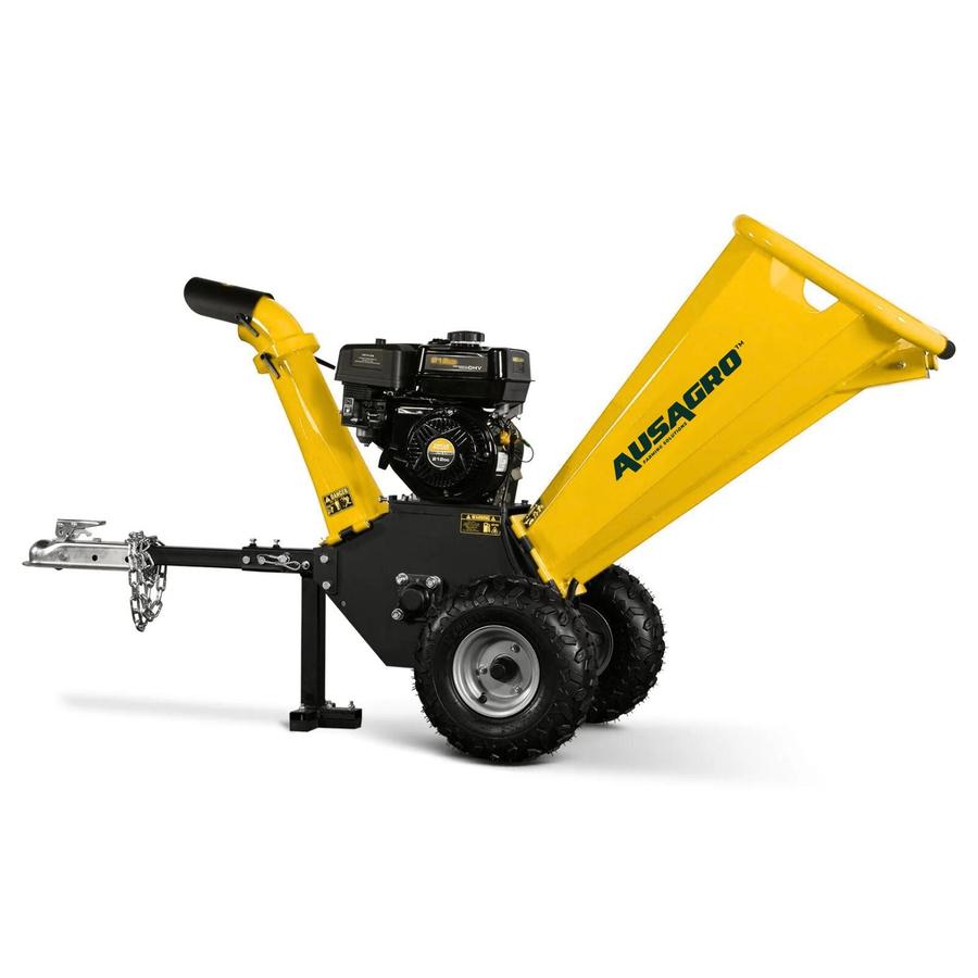 Machinery 100mm / 4" Mini Wood Chipper With Towbar, 7hp DUCAR Engine, Emergency Stop Bar & Button — Aus Agro Australia