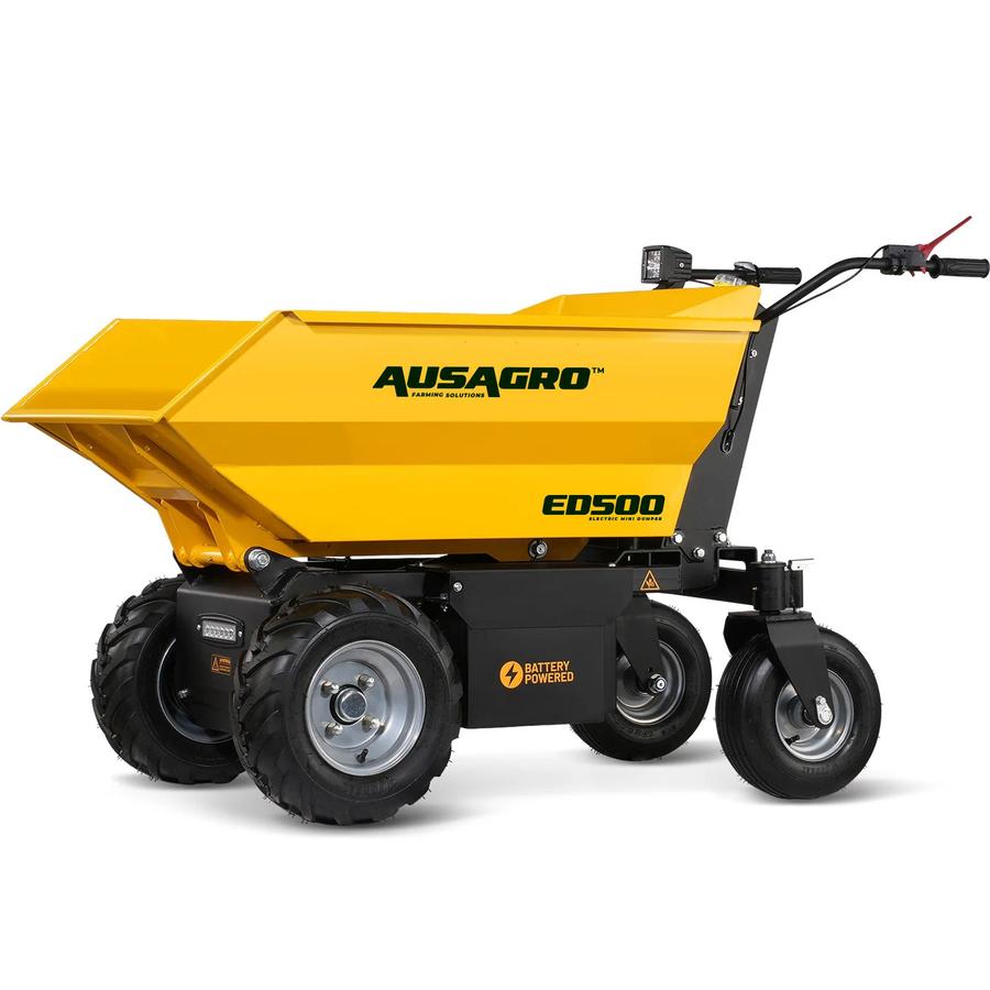 Machinery Mini Electric Wheeled Dumper With 500kg Hydraulic Lift Bucket — Aus Agro Australia